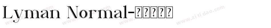 Lyman Normal字体转换